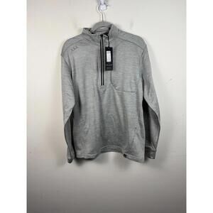 NWT Bauer Hockey FLC Textured Half Zip Pullover (MULTIPLE SIZES) Gray